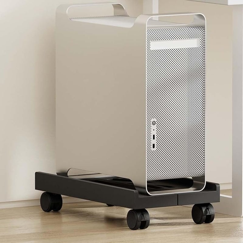 Black Desktop Computer Stand For Enhanced Cooling And Space Optimization - Image 3